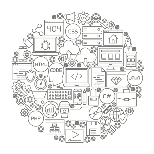 Line Icon Circle Technology