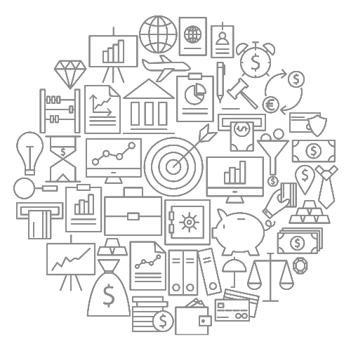 Line Icon Circle Banking